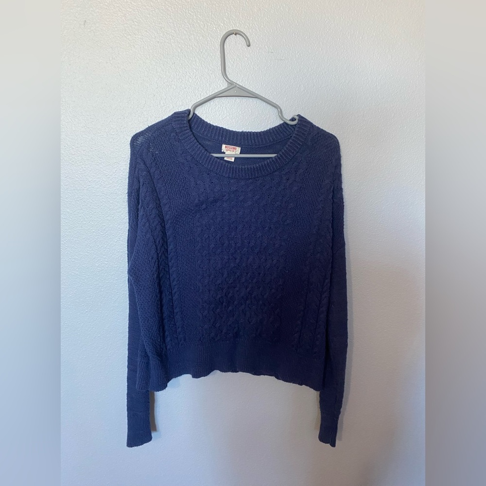 Dark blue knit sweater